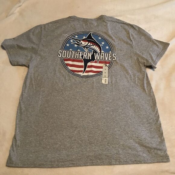 Croft & Barrow Men's  T-Shirt Modern Fit Pullover Graphic Big Fish Top sz XL NEW - Picture 8 of 9